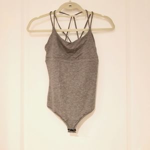 Gap Body, small, grey, criss cross tank bodysuit